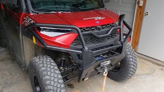 Installing front upper bumper on Polaris Ranger Northstar amp tire spacer mod update [upl. by Annoek]