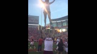 Boston College cheerleaders on the field [upl. by Pricilla]