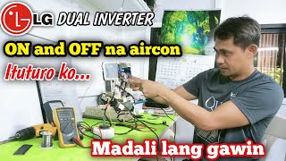 HOW TO REPAIR ON amp OFF AIRCON  LG DUAL INVERTER [upl. by Oneil297]