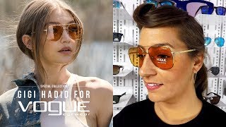 Revisamos la colección de gafas de sol y gradudadas de Gigi Hadid para Vogue [upl. by Rehpotisrhc]