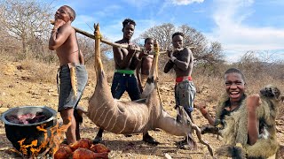 HADZABE CATCH MONSTER ANTELOPE FOR DINNER IN 2024 [upl. by Nahgem]