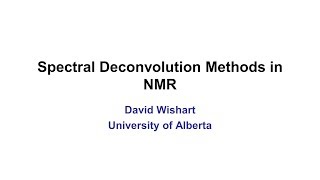 Lecture 4 Spectral Deconvolution Methods [upl. by Aioj431]