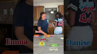 Candy Challenge Emma Vs Danise challenge candy money competition family siblings [upl. by Caine]