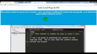 How to auto load the page in div every 5 seconds [upl. by Nosyrb403]