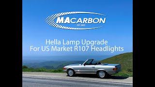 MAcarbon R107 Hella Headlight Upgrade for US Market Cars [upl. by Nesta]