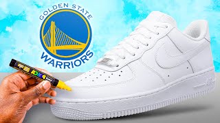 Customizing Air Force 1 Golden State Warriors Edition [upl. by Jermain]