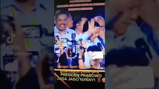 PRESIDEN PRABOWO JAGO NYANYI JUGA [upl. by Nospmoht]