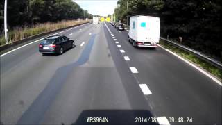 Car vs truck crash E40 Aalter Belgium [upl. by Dynah]