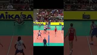 RARE under the net PLAY volleyball save [upl. by Ballinger]