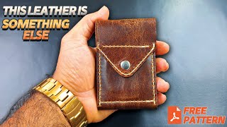 Make a Vertical Leather wallet super slimFREE PATTERN [upl. by Gnouh584]