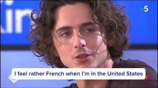 Interview with Timothée Chalamet in French with English translation [upl. by Airat]