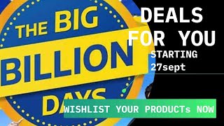 Biggest Sale Of 2024🎊The Big Billion Days Flipkart  Live From 27th September [upl. by Kreager]