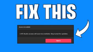 How To Fix Access Not Available In TikTok Live Studio Access will soon be available [upl. by Eleazar120]