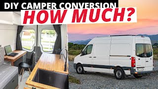 The ACTUAL Build Cost of my DIY Camper Van Conversion [upl. by Steere70]