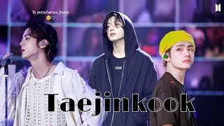 BTSKookjinTaejin TaeJinKook forever interactions momentos farewell 💔 [upl. by Aspia265]