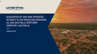 Mereenie Acquisition ASX Release February 2024 [upl. by Eanrahs228]