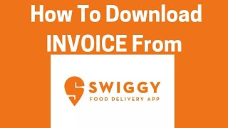 How To Download Invoice From Swiggy App  Invoice Download From Swiggy Telugu  Swiggy Invoice [upl. by Adnalu]