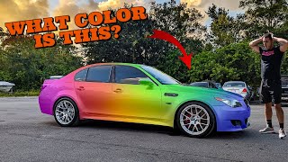 My Cheap E60 M5 Gets Wrapped In A Color That Will Shock Everyone [upl. by Alletniuq]