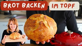 ÜbernachtFermentiert Rustikales Brot wie vom Bäcker backen ohne Kneten  canansrezepte [upl. by Esyahc]