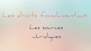 Les sources juridiques des droits fondamentaux [upl. by Birchard]