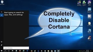 How to disable Cortana Windows 10 Totally amp Permanently Kill Task Process Free Registery Hacks [upl. by Neitsirk570]