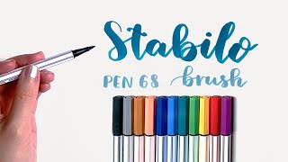 Stabilo Brush Pens  Pen 68 Brush Stifte im Handlettering Test DeutschGerman [upl. by Htebasile774]