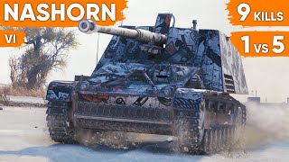 Nashorn  9 KILLS 1 vs 5 3594 DAMAGE [upl. by Banquer890]