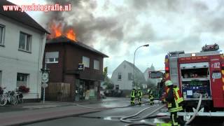 20120714 Grote brand vereinstrasse Gronau lange versie [upl. by Ocirderf]