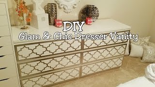 DIY Glam amp Chic Dresser Vanity MsAppQueen [upl. by Nnaed83]