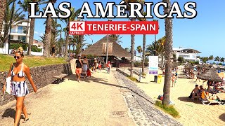 TENERIFE  PLAYA DE LAS AMÉRICAS  See the Current Situation  30 Degrees 🥵 4K Walk ● August 2024 [upl. by Cila]