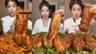 ASMR SOSLU ÇİN YEMEKLERİ YEME EATING SPICY CHINESE FOOD SATISFYING MUKBANG 먹방 🌶 61 [upl. by Annmaria]