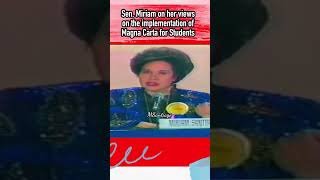 MAGNA CARTA for students 💪👍 senator miriam explains importance ❤️trending viralvideo fyp [upl. by Ainoz]