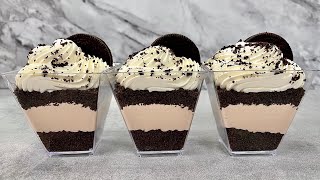 Oreo Dessert Cups  NO BAKE Dessert Quick Easy and Yummy [upl. by Aribold]