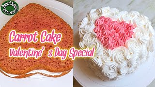 Heart Shaped Cake for Valentines Day Valentines Day Heart Cake Easy Decoration Amritaz Kitchen [upl. by Aztinad574]