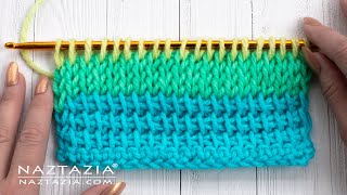 HOW to TUNISIAN CROCHET for BEGINNERS  SIMPLE and KNIT Stitch [upl. by Esiom333]