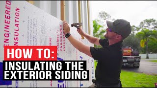 How to Exterior Insulation amp Cedar Siding [upl. by Anairotciv]