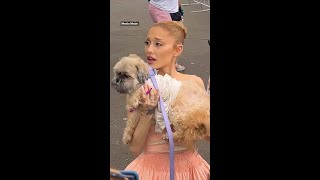 Ariana Grande has fan’s dog thrust at her at Wicked event [upl. by Tara]