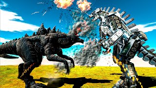 Mechagodzilla vs Zilla  Team Carnivore Dinosaurs  Animal Revolt Battle Simulator  ARBS [upl. by Kcired]