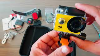 CAMERA DE AÇÃO EKEN H9R ULTRA HD 4K Unboxing [upl. by Claudianus]