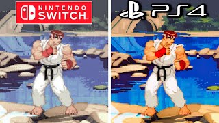 Marvel vs Capcom Fighting Collection Arcade Classics PS4 vs Nintendo Switch Graphics Comparison [upl. by Llireva312]