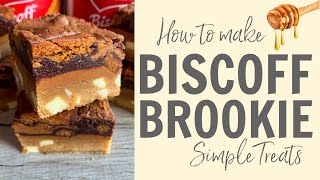 How to make Biscoff Brookies Cookie Butter Recipe Shorts [upl. by Nivat574]