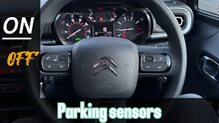 2024 CITREON C3 how to turn onoff the parking sensors [upl. by Eniahpets]