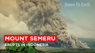 Indonesia on high alert as Mount Semeru erupts on Java Island [upl. by Lyndy989]