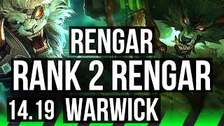 RENGAR vs WARWICK JGL  Rank 2 Rengar 839 Dominating  EUW Challenger  1419 [upl. by Drofdarb]