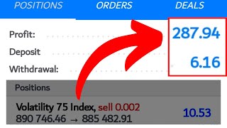 Grow 5  1000 with this Volatility 75 Index Strategy [upl. by Spearing]