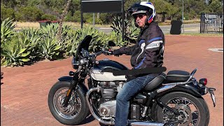 Triumph Bonneville Speedmaster first run around Perth hills with Can Am Spyder [upl. by Merta]