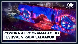 Muita música no festival Virada Salvador veja programação  Jornal da Noite [upl. by Marj]