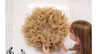 Basic Burlap Ruffle Wreath Tutorial by Trendy Tree [upl. by Tennies]