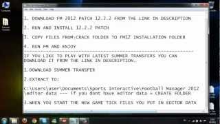 Football Manager 2012 patch 1222  FM13 1313 patch PROOF [upl. by Oironoh]