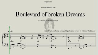 Boulevard of broken Dreams  Easy Piano  Greenday [upl. by Ylil]